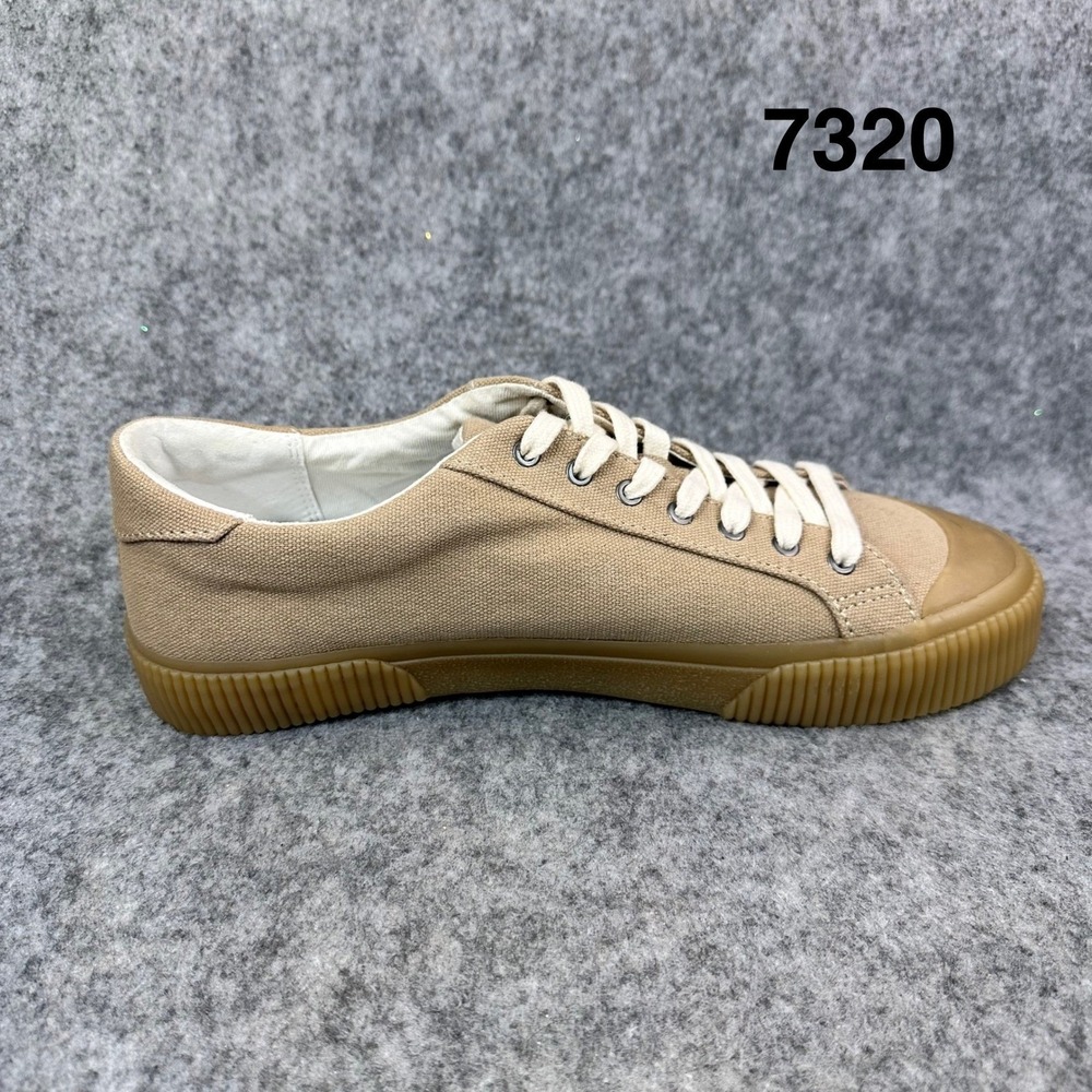 Madewell Sidewalk Sneakers Mens 8 Womens 9.5 Khaki Canvas Cap Toe Lace Up